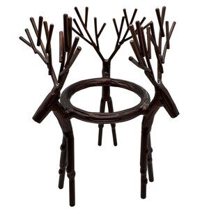 Yankee Candle Reindeer Buck Metal Votive Candle Holder Rustic Winter Decor